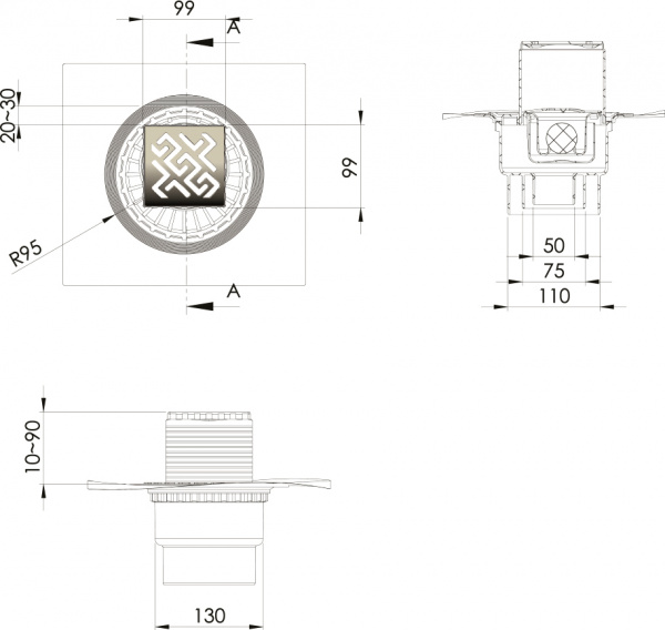 ������� ���� Berges Wasserhaus Zentrum Antik 091464 10 x10 ��, ����