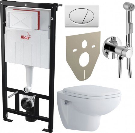 �������� ������ ��������� Duravit D-code 45700900A1 ������������ + ������� ����������� ��� �������� AlcaPlast Sadromodul AM101/1120-001 � �������, ������������� � ������������� ����� + �����