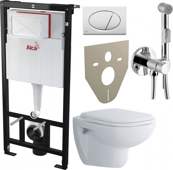 �������� ������ ��������� Duravit D-code 45700900A1 ������������ + ������� ����������� ��� �������� AlcaPlast Sadromodul AM101/1120-001 � �������, ������������� � ������������� ����� + �����