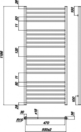 ����������������� ������� Ravak Norma 500x1200_W