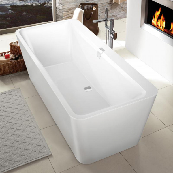 ��������� ����� Villeroy & Boch Squaro Edge 12 UBQ180SQE7PDV-RW 180x80, ����-�������, stone white