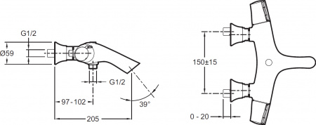 ��������� Jacob Delafon Symbol E71684-CP ��� ����� � �����