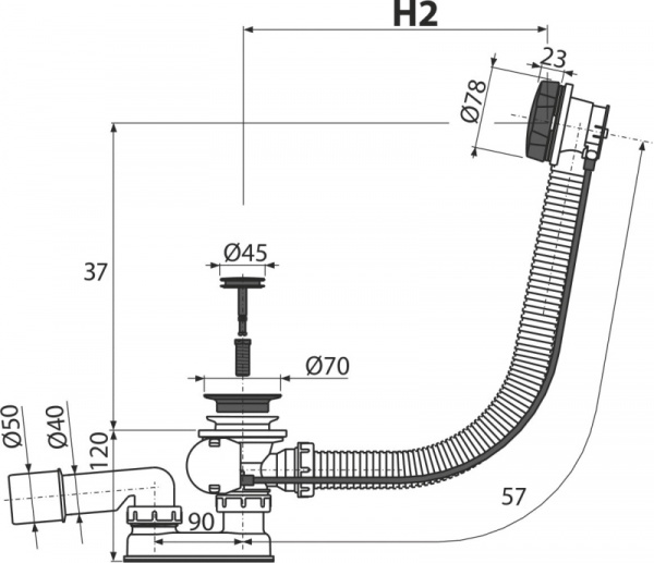����-������� AlcaPlast A55 BLACK