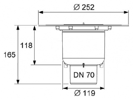 ���� ��� ���� Tece TECEdrainpoint S ������������ DN 70 3603600