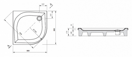 ������ ��� ���� Ravak Elipso-80 PAN