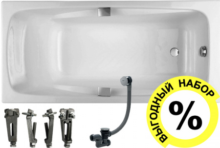 �������� ����� Jacob Delafon Repos 170x80, � ������� + ����� � ����-�������