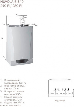 ������� ����� Baxi NUVOLA 3 B40 240 Fi (10,4-24,4 ���)