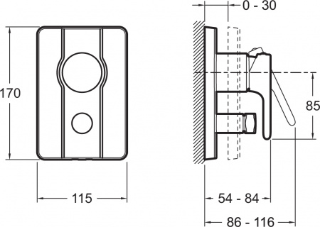 ��������� Jacob Delafon Singulier E98720-CP ��� ����� � �����