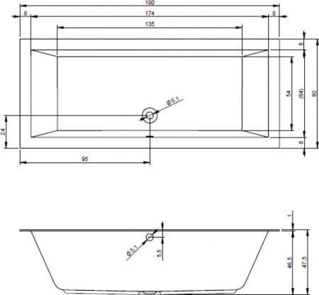 ��������� ����� Riho Lugo 190x80
