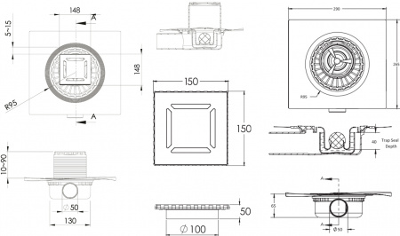 ������� ���� Berges Wasserhaus Zentrum Antik 090365 15x15 ��