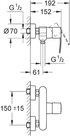 ��������� Grohe Wave Cosmopolitan 23208000 ��� ����