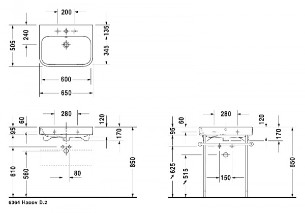  Duravit Happy D.2 2318650000 (65 )