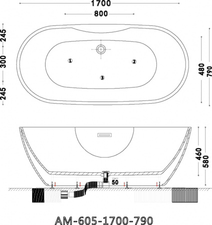 ��������� ����� Art&Max AM-605-1700-790 170x80