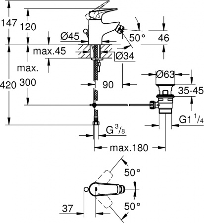 ��������� Grohe BauFlow 23754000 ��� ����, ����