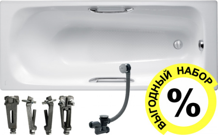 �������� ����� Jacob Delafon Melanie 160x70, � ������� + ����� � ����-�������