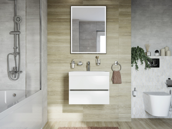 �������� ������ ��������� Aquanet Betto 2.0 W rimless + ������� ����������� ��� �������� Geberit Duofix Delta 458.124.21.1 3 � 1 � ������� �����