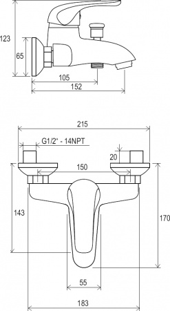 ��������� Ravak Rosa RS 022.00/150 ��� ����� � �����