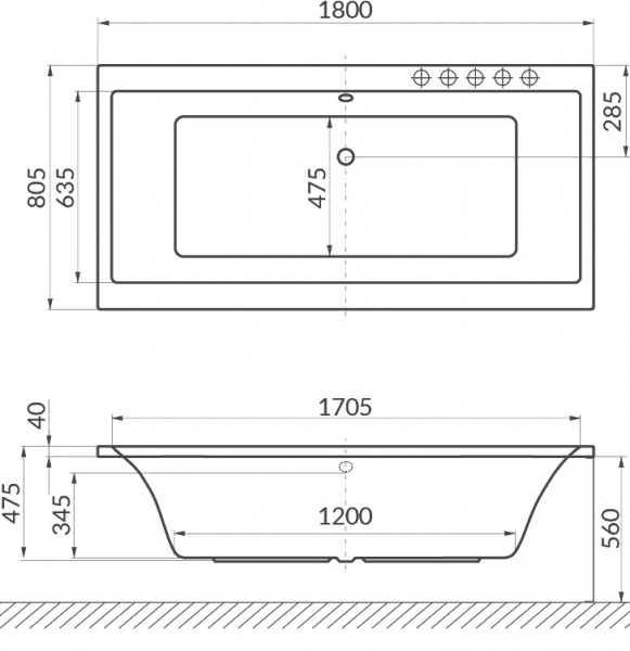 ��������� ����� Excellent Pryzmat WAEX.PRY18.LINE 180x80