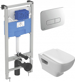 �������� ������ ��������� Jacob Delafon Struktura EDE102 + ������-������� � ����������� + ����������� Ideal Standard ProSys 120P R027767 + ������ ����� ����