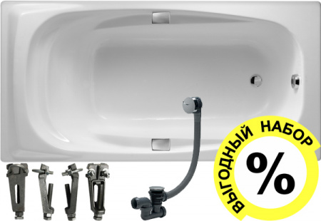 �������� ����� Jacob Delafon Super Repos 180x90, � ������� + ����� � ����-�������