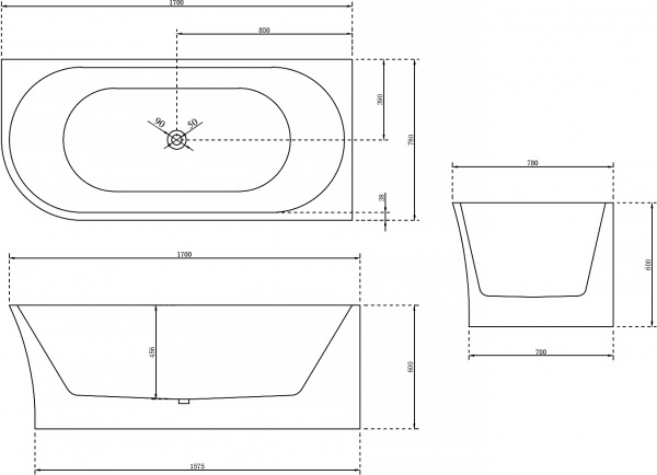 ��������� ����� Abber AB9257-1.7 R 170x80
