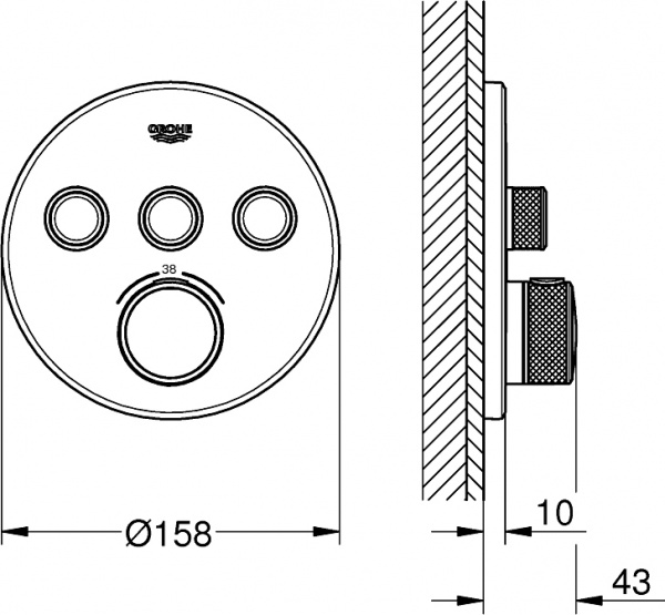 ��������� Grohe Grohtherm SmartControl 29121BE0 ��� ����, ������