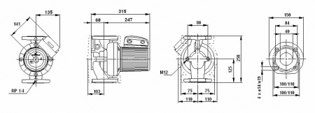 �������������� ����� Grundfos UPS 50-185 F