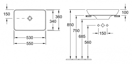 �������� Villeroy & Boch Venticello 4113 55R1 alpin