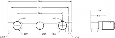 ��������� Jacob Delafon Grands Boulevards E25404-CP ��� �������� � ���������� ������, 2 �����