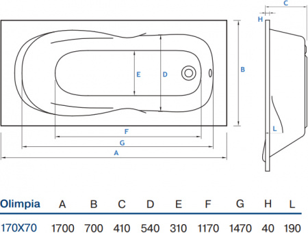 ��������� ����� Koller Pool Olimpia 170x70