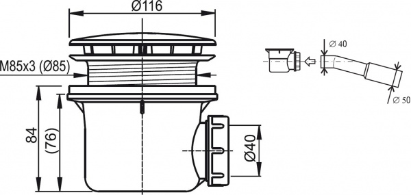 ����� ��� ������� Ravak Standard 90 ����