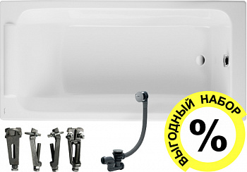 �������� ����� Jacob Delafon Parallel E2947-S-00 170x70, ��� ����� + ����� � ����-�������