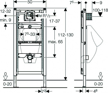������� ����������� ��� ��������� Geberit Duofix 111.616.00.1 ��� ������� �����