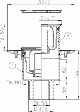 HL 310N-3000 ���� � ������������ �������� DN50/75/110