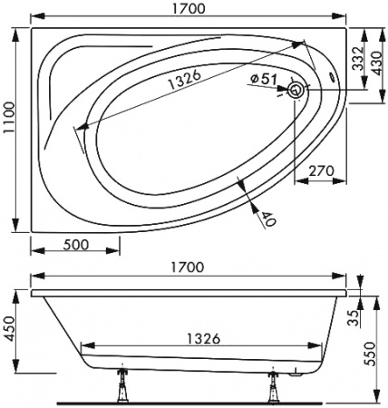 ��������� ����� Vagnerplast Hapi 170�110 L