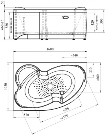 ��������� ����� Radomir Vannesa Massage ���� 160�105, � �������� � �������, �������, L