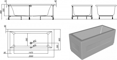 ��������� ����� Kolpa San Rapido 5026-01 200x90