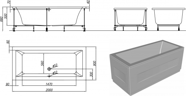 ��������� ����� Kolpa San Rapido 5026-01 200x90