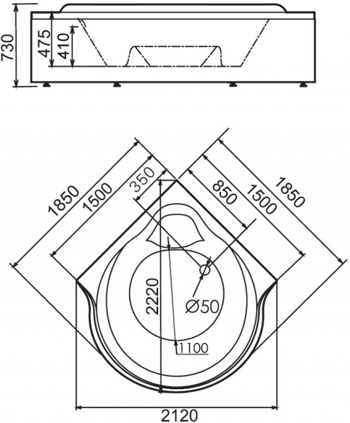 ��������� ����� Gemy G9088 B 185x85