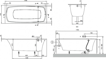 ��������� ����� Villeroy & Boch My Art UBQ170MYA2V-01 170x75, alpin