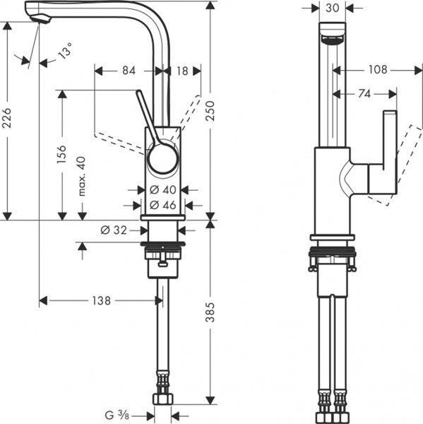 ��������� Hansgrohe Metris S 31161000 ��� ��������