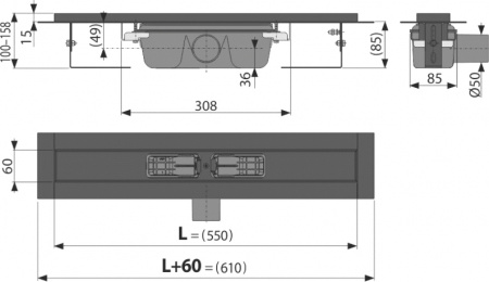   AlcaPlast APZ1BLACK 55   