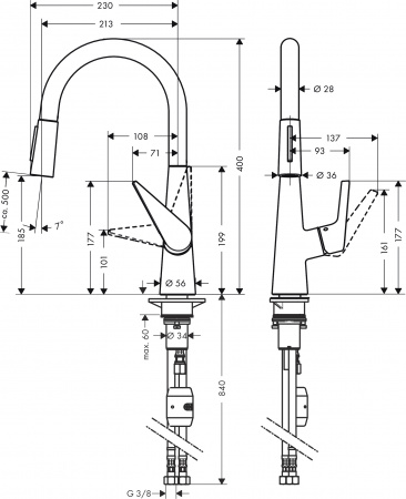 ��������� Hansgrohe Talis M51 72817800 ��� �������� �����, �����