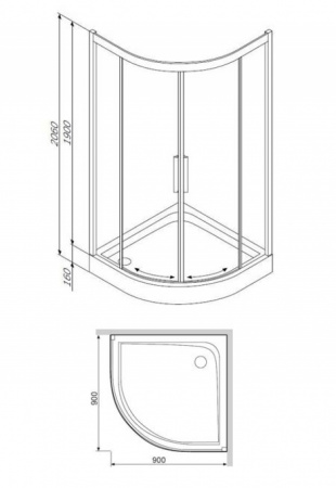 ������� ������ Am.Pm Like Twin Slide 90x90