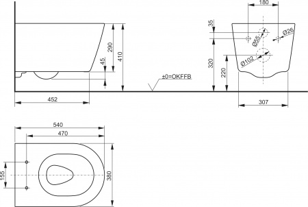 �������� ������ ��������� Toto RP CW552Y � ����������� + ������-������� � ����������� + ����������� Geberit Duofix Delta 458.124.21.1 3 � 1 � ������� �����