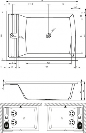 ��������� ����� Riho Savona 190x130