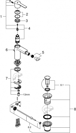 ��������� Grohe Lineare New 33848001 ��� ����