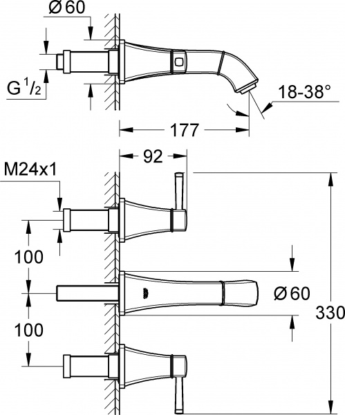 ��������� Grohe Grandera 20414000 ��� ��������
