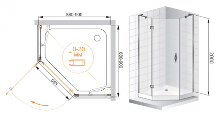 ������� ������ Cezares BERGAMO-W-P-1-90-C-Cr-L-IV