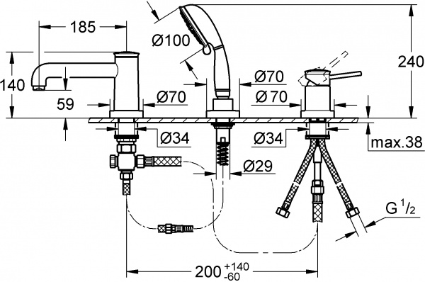 ��������� Grohe BauClassic 2511800A �� ���� �����, ����